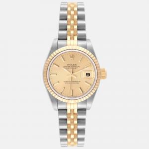 Rolex Datejust Steel Yellow Gold Champagne Dial Ladies Watch 26 mm