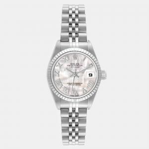 Rolex Datejust Steel White Gold Mother Of Pearl Dial Ladies Watch 26 mm
