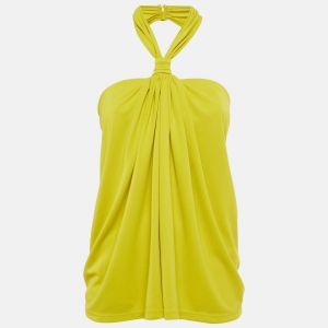 مملوكة مسبقًا توب روني كوبو زيتوني أخضر جيرسي برباط وكتفين مكشكش مقاس صغير جدًا (إكس سمول)