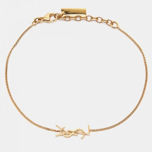 Saint Laurent Paris Gold Tone Opyum Charm Bracelet