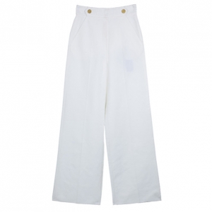 Saint Laurent Paris White Palazzo Pants M