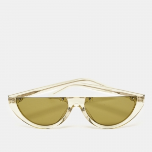 Saint Laurent Green SL563 Half Rim Cat Eye Sunglasses