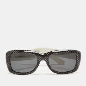 Saint Laurent Black/White Printed 2320/S Rectangular Sunglasses
