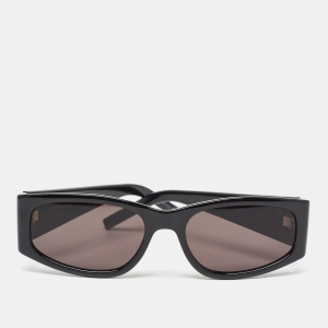 نظارة شمسية سان لوران SL 329 بالشعار مستطيلة سوداء