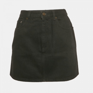 Pre Owned Saint Laurent Denim Mini Skirt M