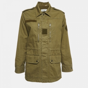 Saint Laurent Green Cotton Military Jacket M