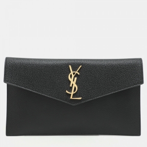 Saint Laurent Black Leather Uptown Pouch