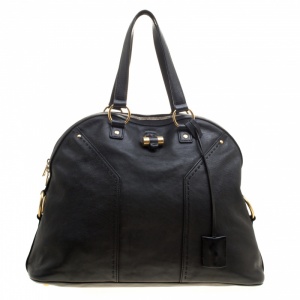 مملوكة مسبقًا Saint Laurent Paris Black Leather Oversized Muse Tote
