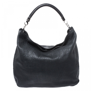 Saint Laurent Black Leather Roady Hobo 
