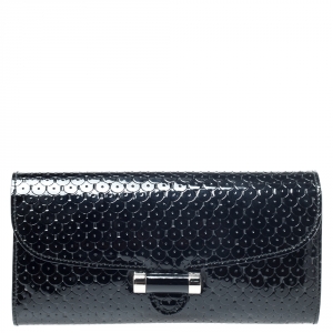 Pre Owned Saint Laurent Paris Black Patent Leather Muse Clutch