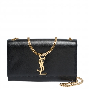 مملوكة مسبقًا Saint Laurent Black Leather Medium Kate Shoulder Bag