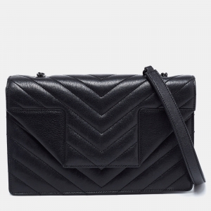 Saint Laurent Black Matelassé Leather Betty Shoulder Bag