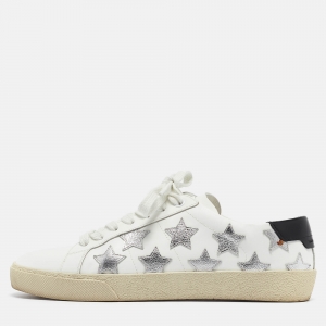 Saint Laurent White  Leather Court Classic Sneakers Size 37