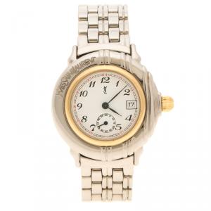 Saint Laurent Paris White Gold Plated Women's Wristwatch 32 mm
