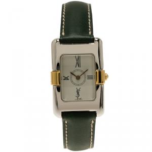 Saint Laurent Paris White Stainless Steel Classic Women's Wristwatch 21MM