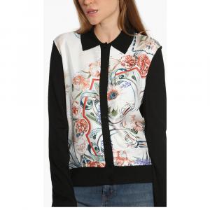 Salvatore Ferragamo Black Printed Cardigan S