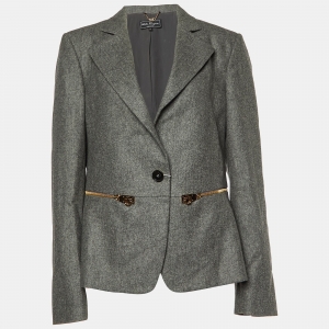 Salvatore Ferragamo Grey Wool Blazer XL