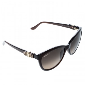 Salvatore Ferragamo Brown SF760S Cat Eye Sunglasses