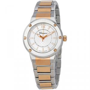 Salvatore Ferragamo Silver Stainless Steel F-80 Women's Wristwatch 33MM