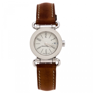 Salvatore Ferragamo White Stainless Steel 0125 Women's Wristwatch 25 mm