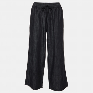 See by Chloe Black Denim Wide Leg Trousers M