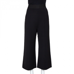 Self Portrait Black Crepe Natasha Wide Leg Culottes S