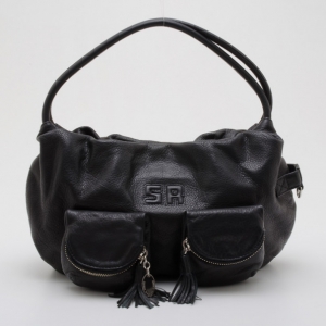 Sonia Rykiel Black Leather 'Charming' Hobo
