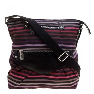 Sonia Rykiel Striped Multicolor Nylon Messenger Bag