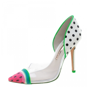 Sophia Webster Multicolor PVC and Leather Jessica Watermelon Pumps Size 38
