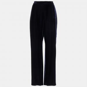 Pre Owned Stella McCartney Dark Blue Velvet Pants M (IT 42)