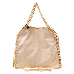 Pre Owned Stella McCartney Beige Faux Leather Mini Falabella Tote 