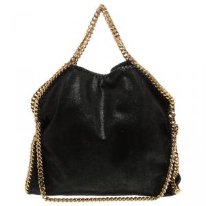 مملوكة مسبقًا Stella McCartney Black Shaggy Deer Faux Leather Small Falabella Tote