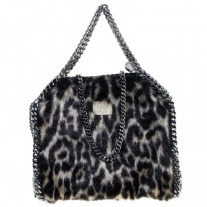 Stella McCartney Beige Faux Fur Mini Falabella Tote