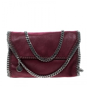 Stella McCartney Burgundy Faux Leather Falabella Shoulder Bag