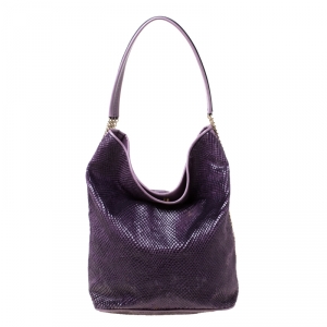 Stella McCartney Purple Faux Python Bailey Boo Hobo