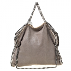 Stella McCartney Grey Faux Leather Falabella Chain Tote