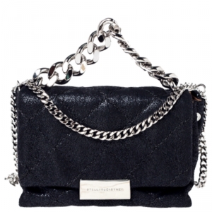 Stella McCartney Black Faux Leather Mini Beckett Shoulder Bag