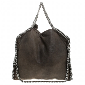 Stella McCartney Brown Faux Leather Small Falabella Tote