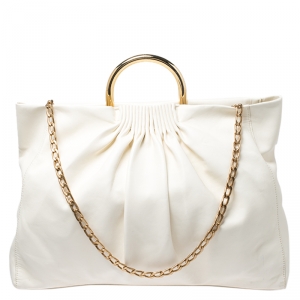 Stella McCartney Off White Leather Top Handle Bag