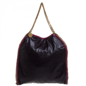 Pre Owned Stella McCartney Purple Faux Leather Falabella Shoulder Bag