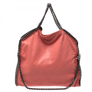 Stella McCartney Orange Faux Leather Small Falabella Tote
