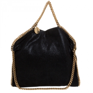 Stella McCartney Black Faux Leather Small Falabella Tote