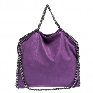 Stella McCartney Purple Faux Leather Small Falabella Tote