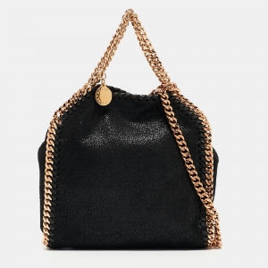 Stella McCartney Black Faux Suede Mini Falabella Tote
