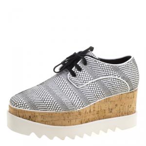 Stella McCartney Woven Faux Leather Elyse Platform Brogues Size 39
