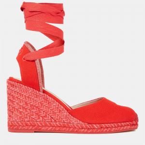 Stuart Weitzman Canvas Wedge Espadrilles 39