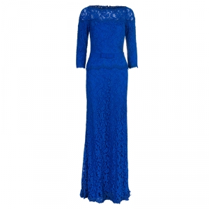 Tadashi Shoji Royal Blue Lace Dress S