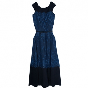 Tadashi Shoji Lace Silk Empire Dress XL