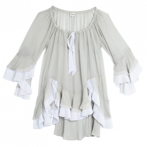 Temperley London Adeline Silk-blend Tunic Top S