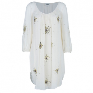 Temperley London Beige Embellished Chiffon Dress M